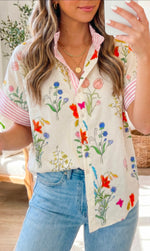 Florals & Stripes Just go Together Top
