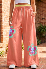 A Pop of Fun Casual Wide Legged Pants