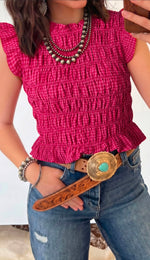 Scrunched For Fun Smocked Top