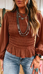 Shre the Love Smocked Blouse