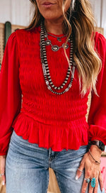 Shre the Love Smocked Blouse