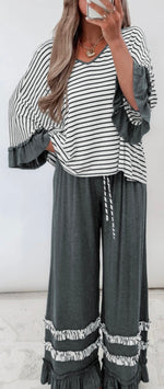 Ruffle Some Feathers 2 Pce Pants Set