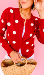 Rates Right Up There Dot Button Up Sweater