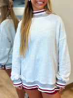 Varsity Mock Neck Sweatshirt