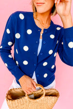 Rates Right Up There Dot Button Up Sweater
