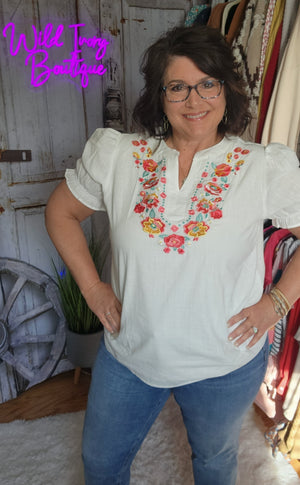 Floral Gardens Specialty Top <2 colors>