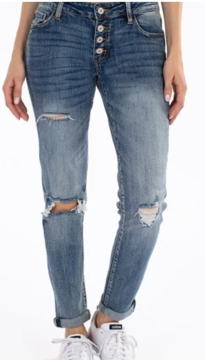 Relax a Bit Kancan Distressed Jeans