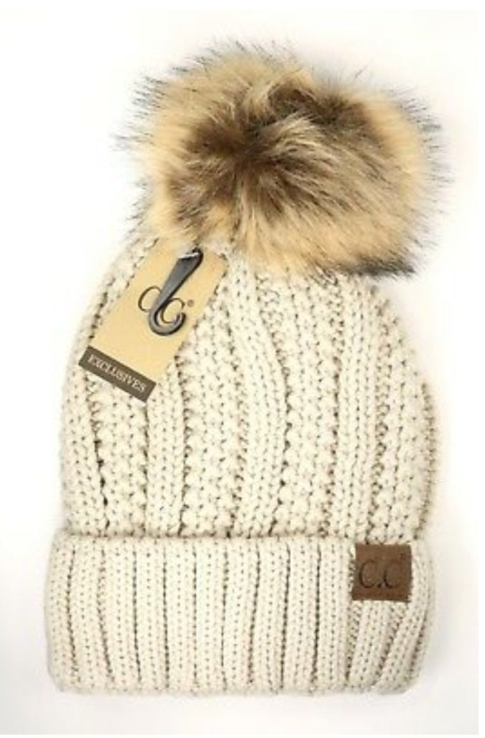 CC Exclusive Lined Beanie with Pom