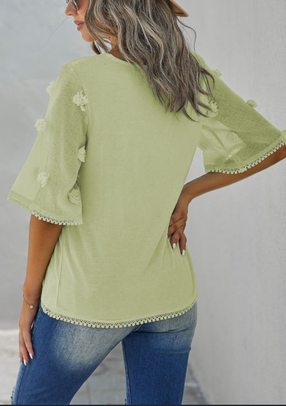 Gracious Green Knit Top